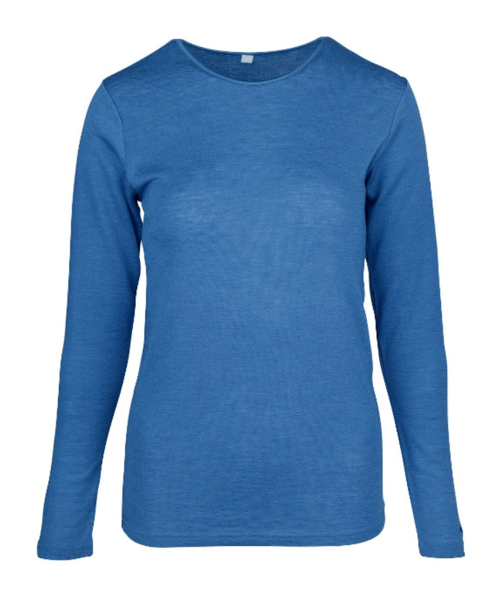 Safa Ull/Tencel Síðerma bolur blár