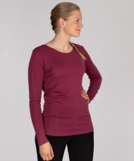 Safa Ull/Tencel Síðerma bolur rododendron