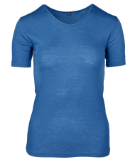 Safa Ull/Tencel Stuttermabolur blár