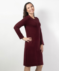 Safa Ullarkjóll vínrauður