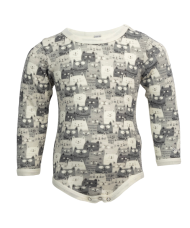 Safa Ull/Bambus samfella kisur grá