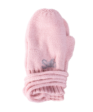 Safa Vettlingar með bandi ljós bleikir