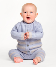 Safa Hneppt peysa ljós blá