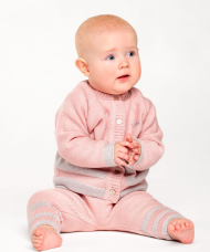 Safa Hneppt peysa ljós bleik