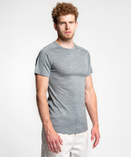 Safa Ull/bambus Stuttermabolur grár