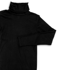 Engel Ull/silki Rúllukragabolur svartur