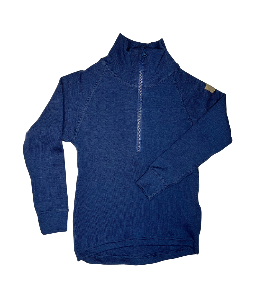 Janus Ullarbolur með rennilás blár