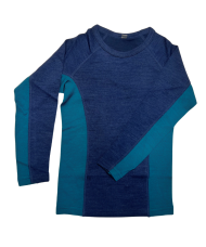 Safa Ull/bambus Bolur dökk blár