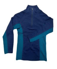 Safa Ull/bambus Bolur með rennilás dökk blár