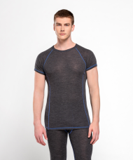 Safa Ull/Tencel Stuttermabolur grár