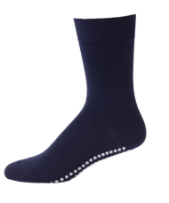Ullarfrotté sokkar með hálkuvörn dökk bláir