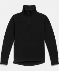 Janus Norse Merino Ullarfrotté hálfrenndur bolur svartur