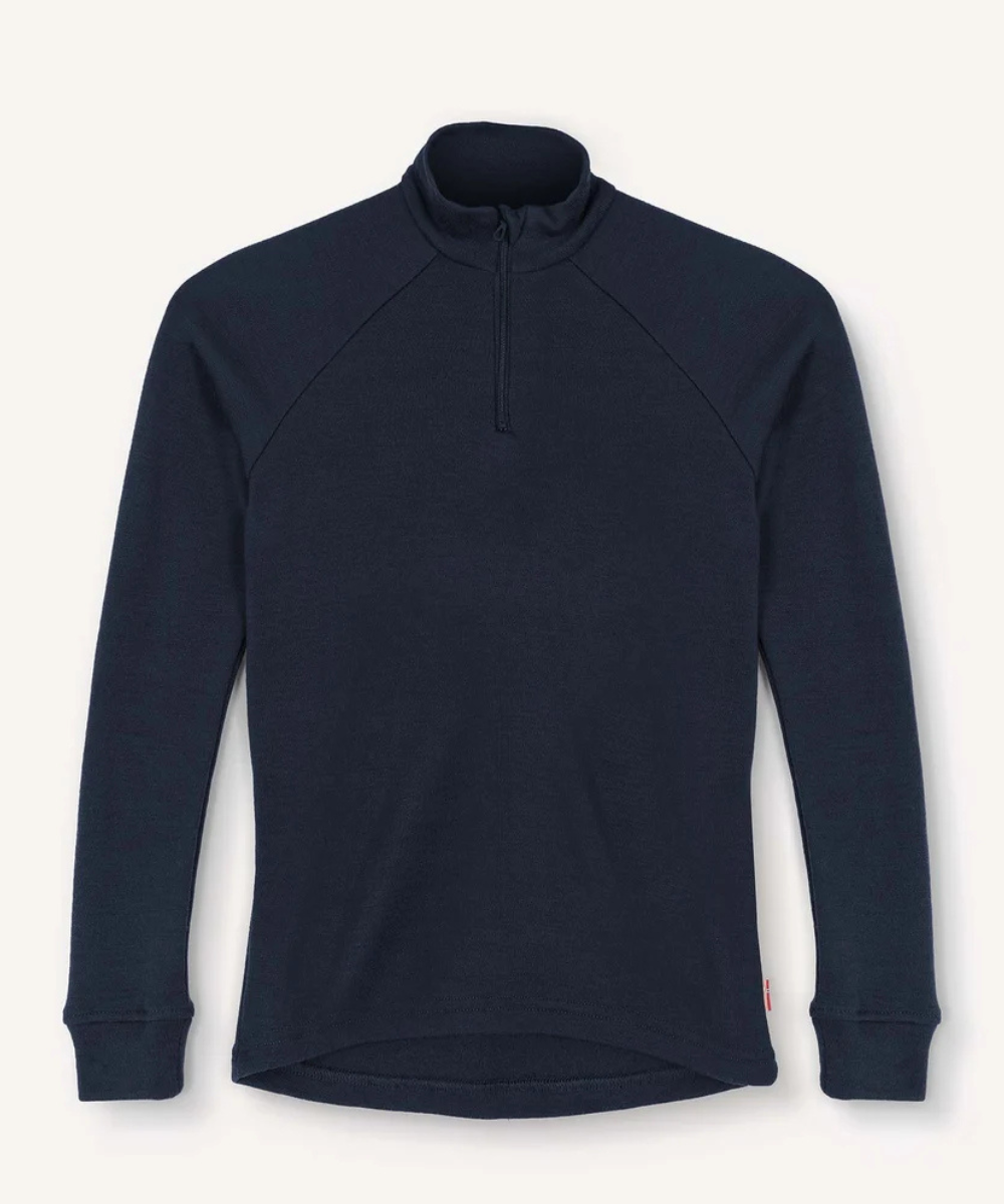 Janus Merino Kids AirWool Hálfrenndur Bolur dökkblár