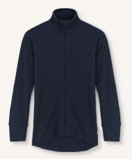 Janus Merino Kids AirWool Rennd Peysa dökkblá
