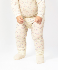 Safa Ull/Bambus Leggings Viola blómamunstur