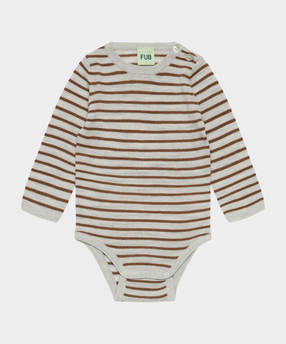 FUB Ullarsamfella röndótt grey/hazel